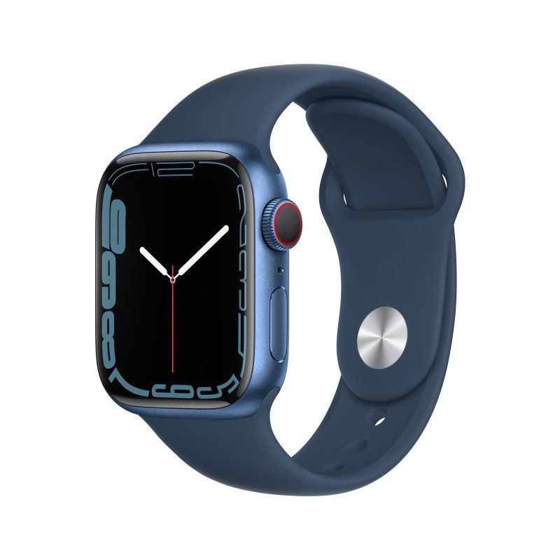 Apple Watch S7 GPS + Cellular 41mm Aluminio Azul con Correa Deportiva Azul Abismo