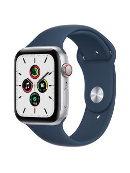 Apple Watch SE GPS + Cellular 44mm Aluminio Plata con Correa Deportiva Azul