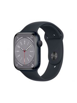 Apple Watch S8 GPS 41mm aluminio medianoche y correa deportiva azul medianoche