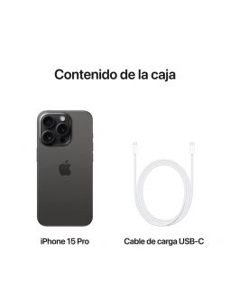Apple iPhone 15 Pro 256GB Titanio Negro móvil libre