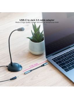 Conversor USB Tipo-C Macho - Jack 3.5 Hembra