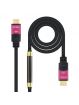 Cable HDMI V2.0 4K Macho - HDMI Macho 30m / Negro Nanocable