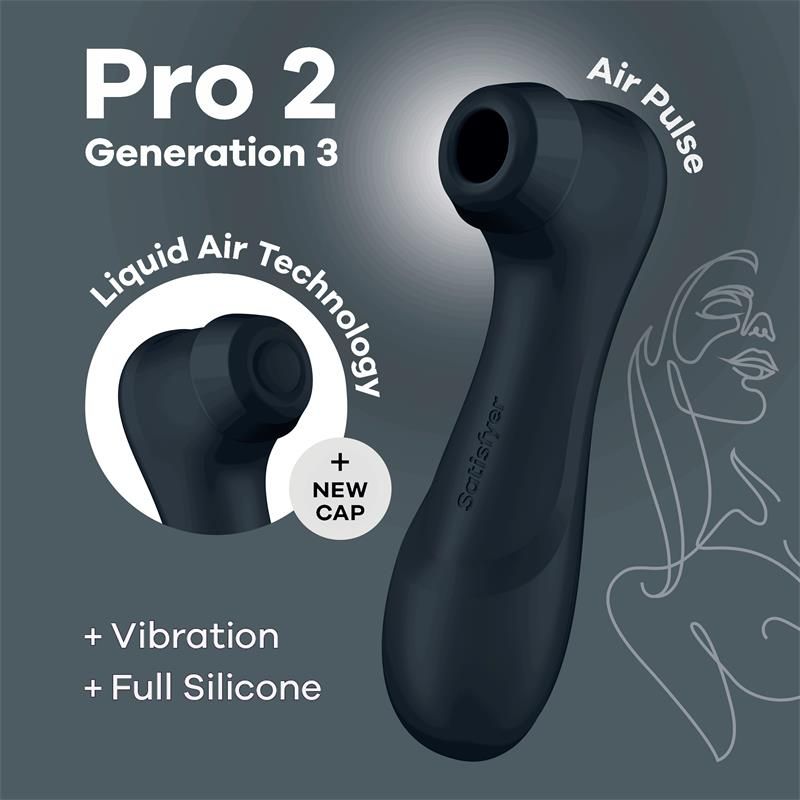 Satisfyer Pro 2 Generación 3 Liquid Air Technology Negro