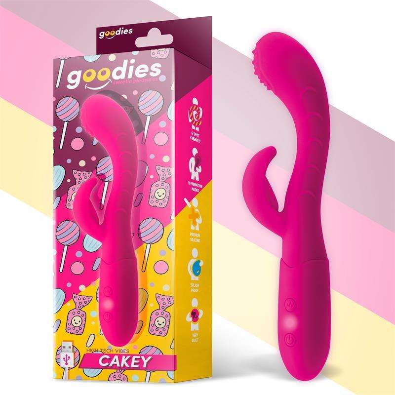 goodies_cakey_vibrador_punto_g_y_conejito_usb_fucsia_vista_general