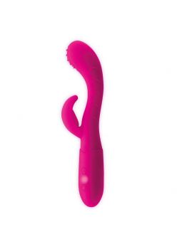 goodies_cakey_vibrador_punto_g_y_conejito_usb_fucsia_vista_curva