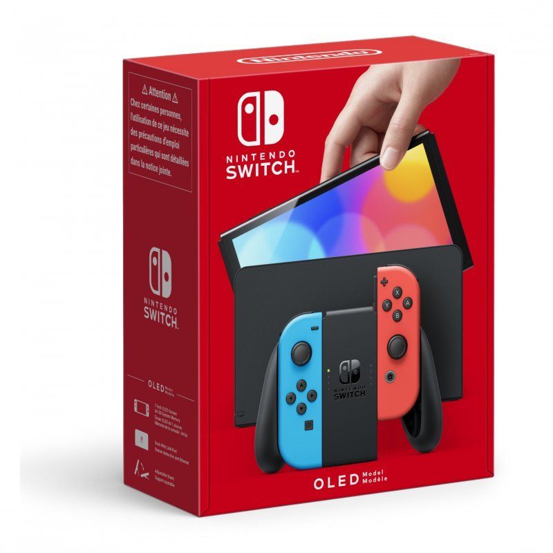 Nintendo Switch OLED Azul Neón - Rojo Neón